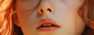 Primer plano de la boca de una chica joven